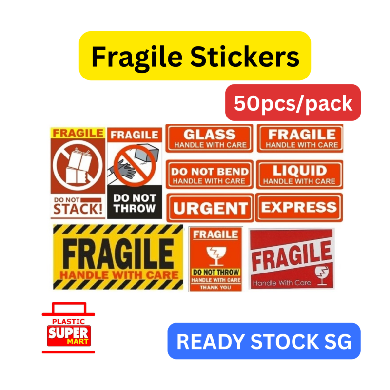 Fragile Stickers : Plasticsupermart